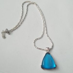 Unique Monet blue stone pendant